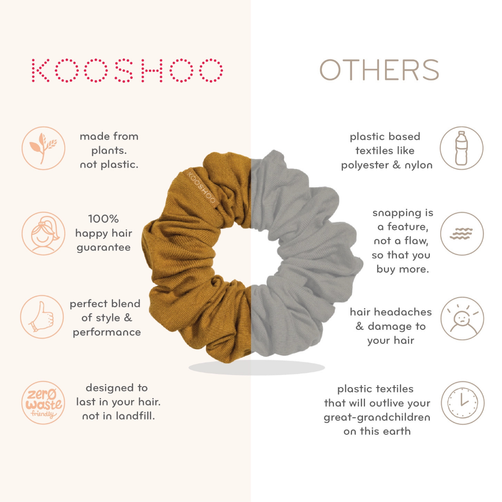 KOOSHOO Organic Plastic-Free Scrunchies