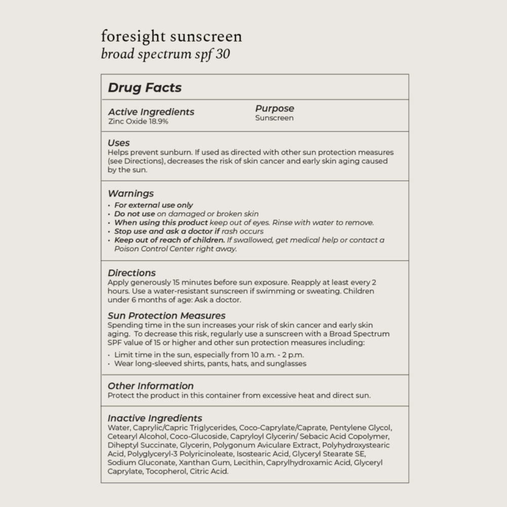 Rebrand Foresight Sunscreen Spf 30 | Mineral Sunscreen For Face
