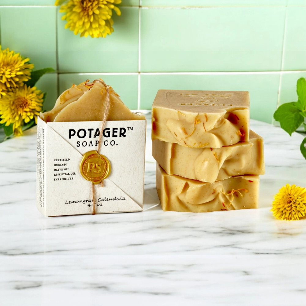 Potager Soap Co - Lemongrass Calendula Soap Bar