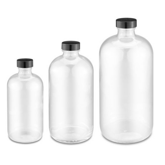 Clear Boston Round Bottles