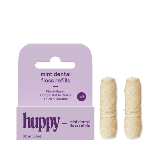 Huppy Vegan Dental Floss Refill 2-Pack
