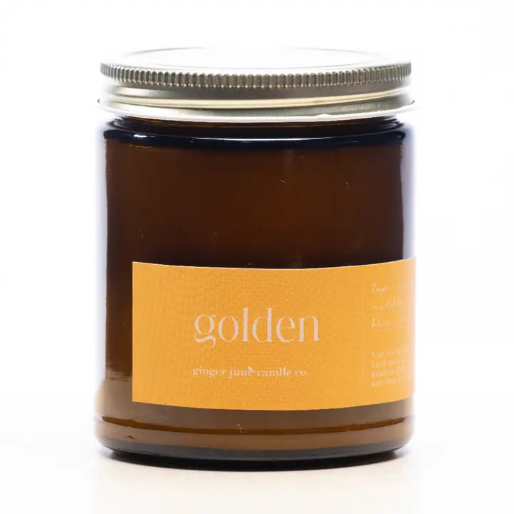 Ginger June Candle Co. 8oz Soy Candle - Amber Glass Jar