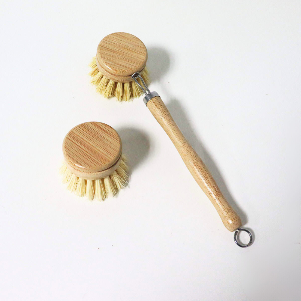 Bamboo Long Handle Dish Brush Replacement Head