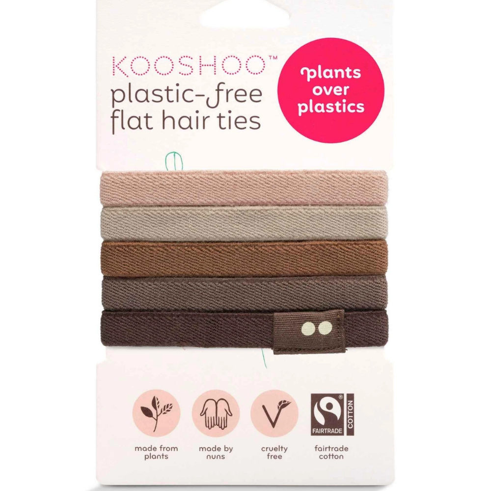 KOOSHOO Plastic-Free Flat Hair Ties