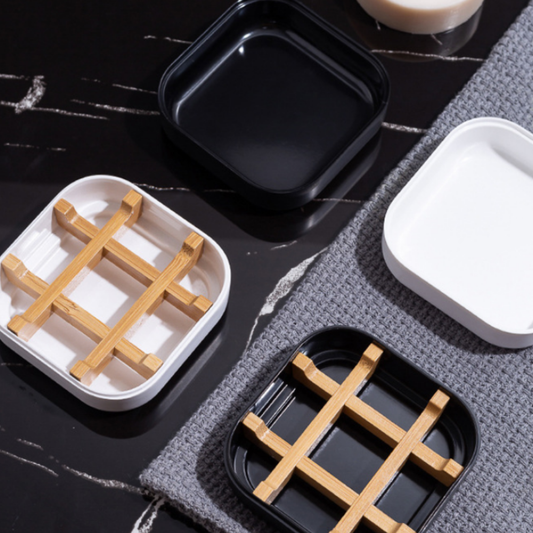 Bamboo + Cornstarch Soap Dish