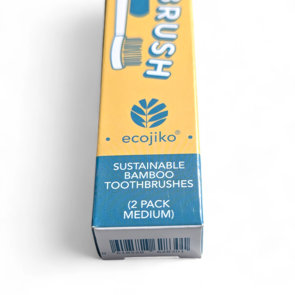 Colorful Adult Bamboo Toothbrush 2-Pack