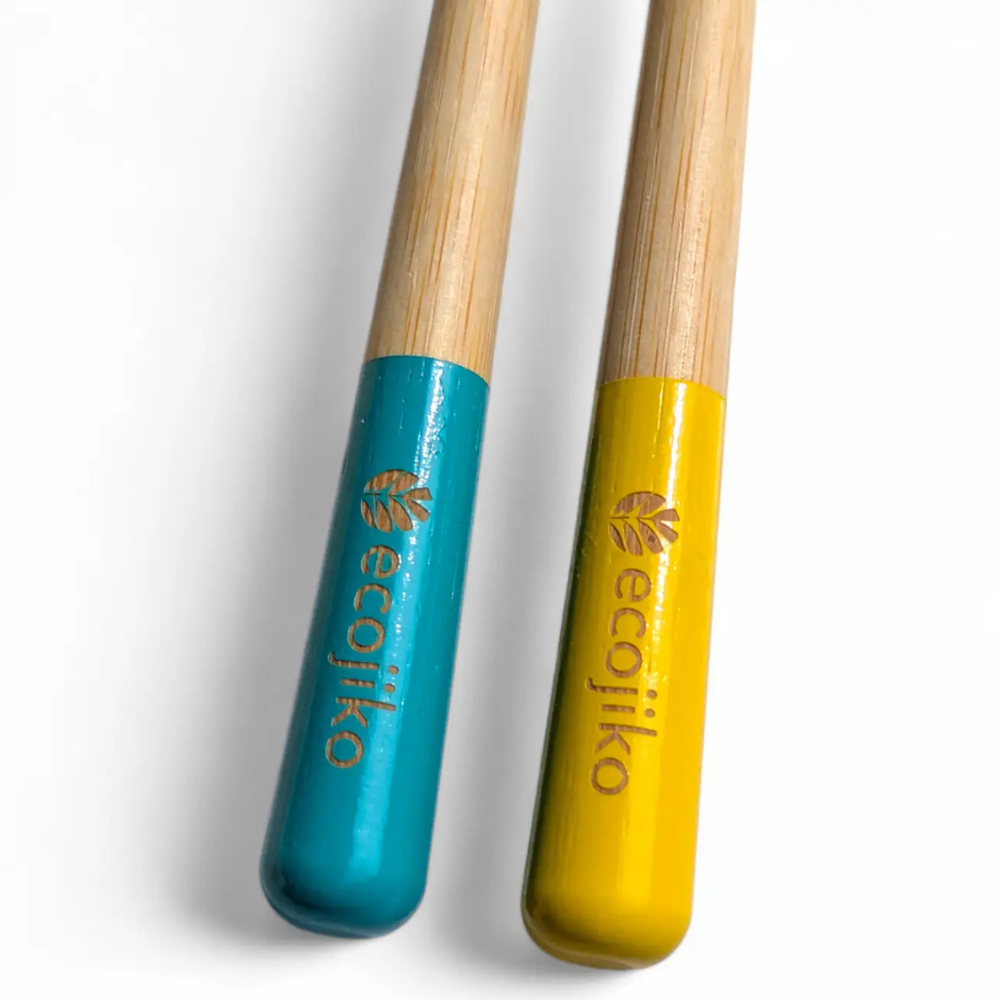 Colorful Adult Bamboo Toothbrush 2-Pack