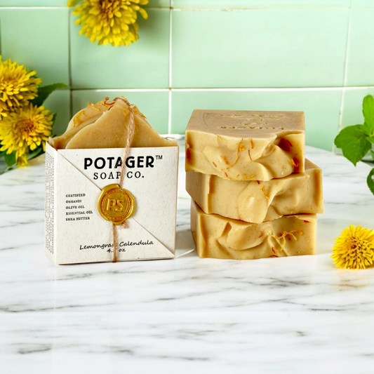 Potager Soap Co - Lemongrass Calendula Soap Bar
