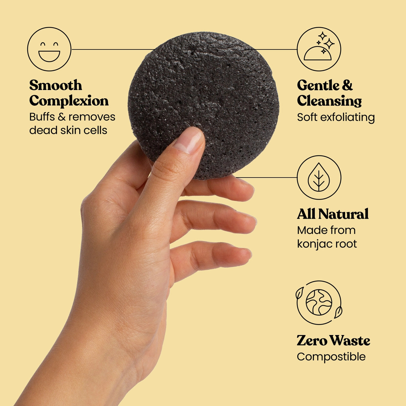 MamaP Konjac Sponge in Detoxifying Charcoal