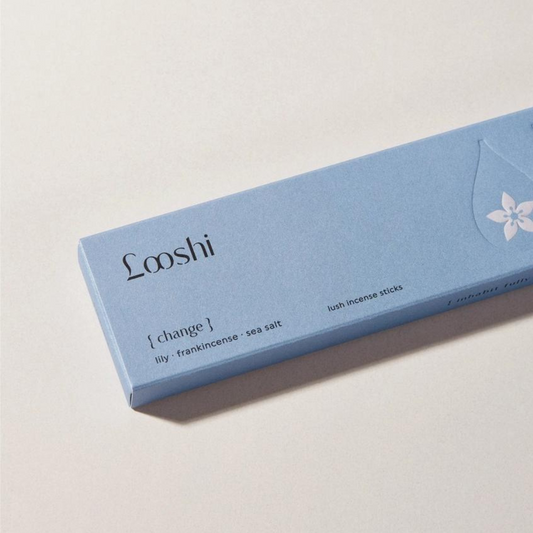 Looshi Change Natural Incense Sticks with Lily, Frankincense, Sea Salt - 20 Count