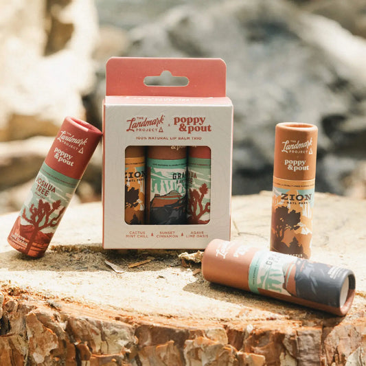 Poppy & Pout Landmark Project Lip Balm Trio - Desert