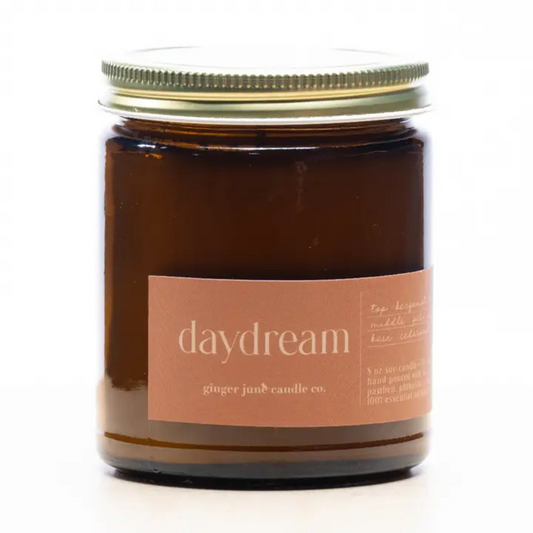 Ginger June Candle Co. 8oz Soy Candle - Amber Glass Jar