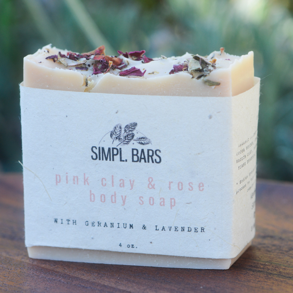 Pink Clay and Rose Soap Bar