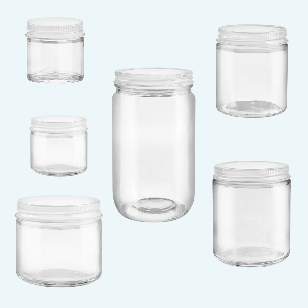 picture of glass jars of various sizes
